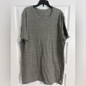 Marine Layer Grey and White Striped Tee